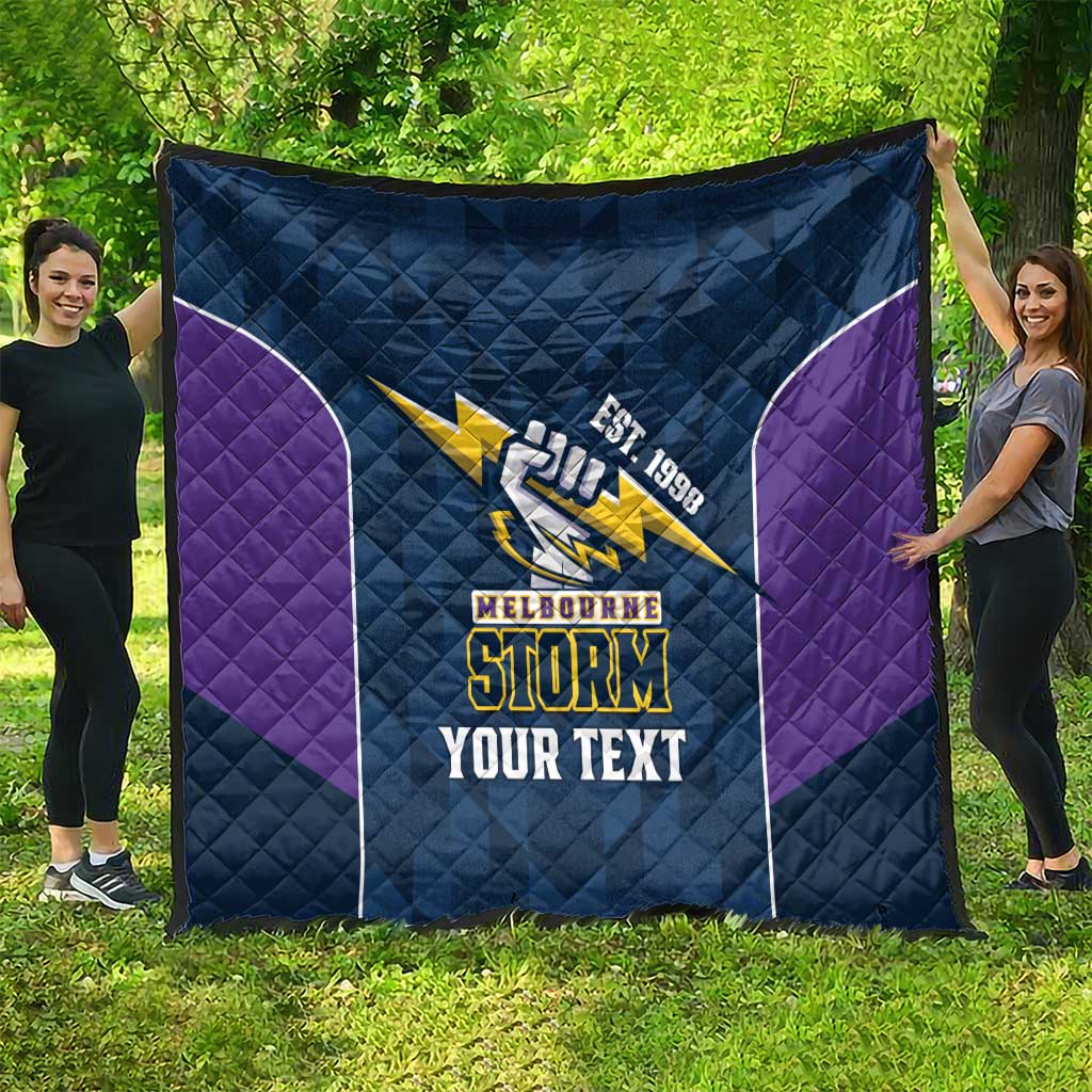 NRL Storm Rugby 2025 Custom Quilt Est 1998 Sporty Style