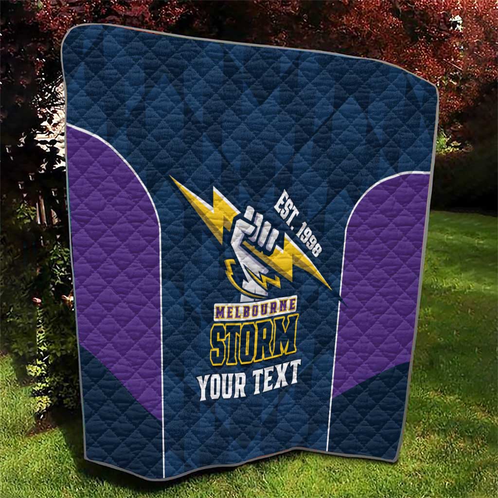 NRL Storm Rugby 2025 Custom Quilt Est 1998 Sporty Style
