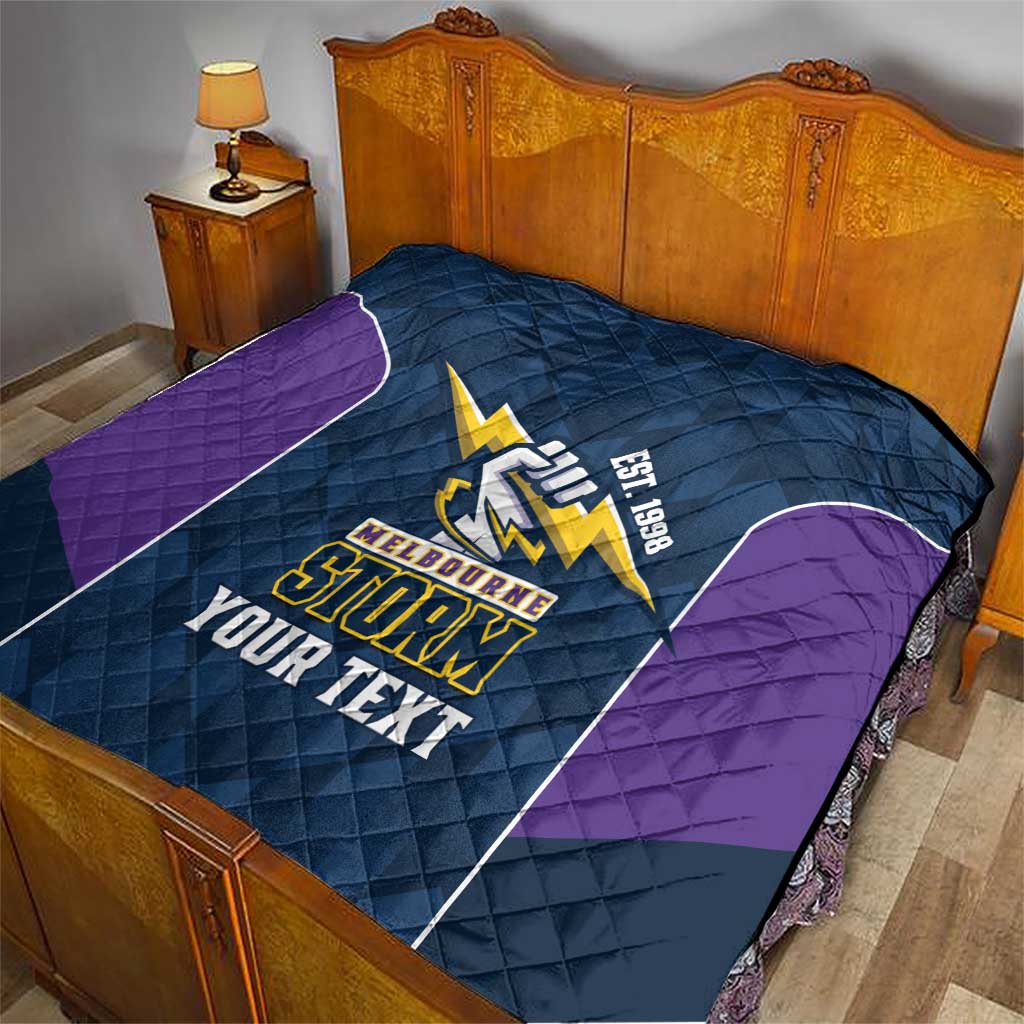 NRL Storm Rugby 2025 Custom Quilt Est 1998 Sporty Style