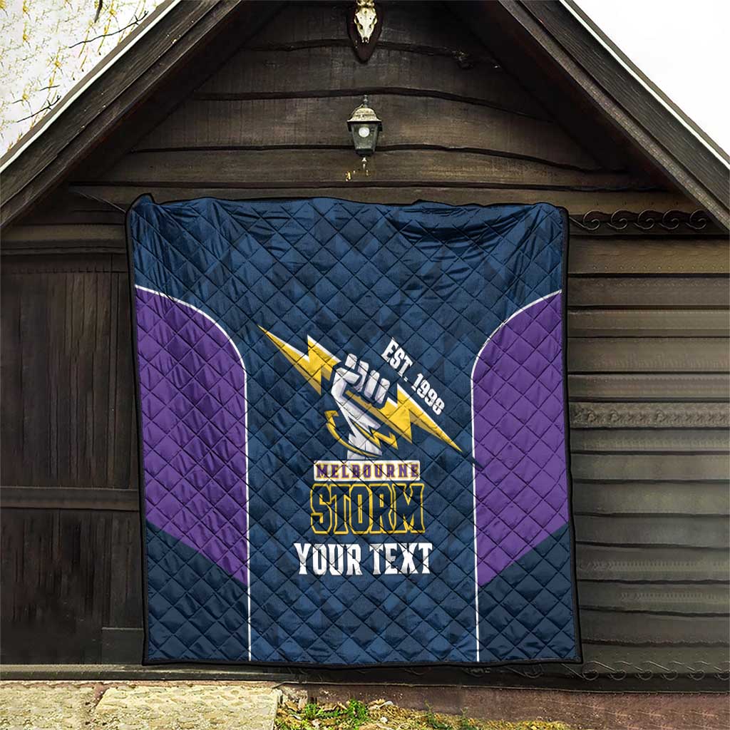 NRL Storm Rugby 2025 Custom Quilt Est 1998 Sporty Style