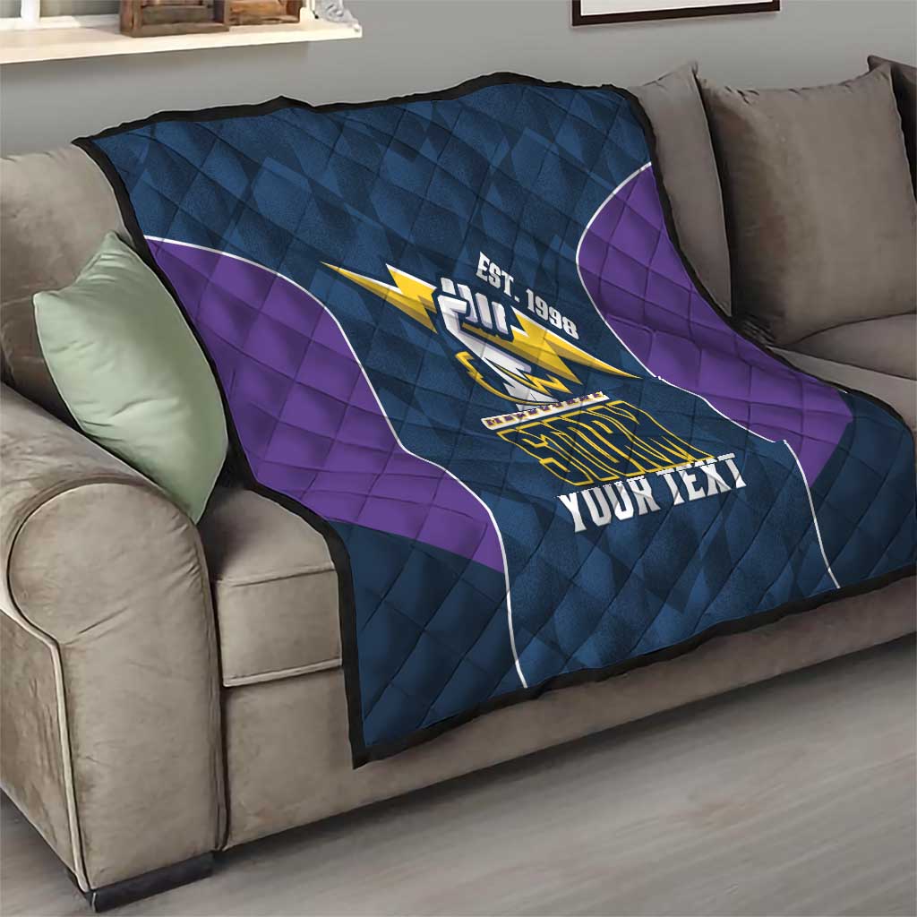 NRL Storm Rugby 2025 Custom Quilt Est 1998 Sporty Style
