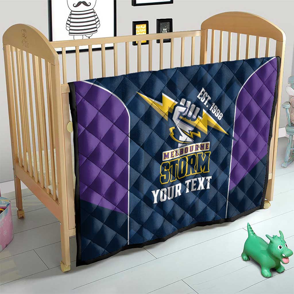 NRL Storm Rugby 2025 Custom Quilt Est 1998 Sporty Style