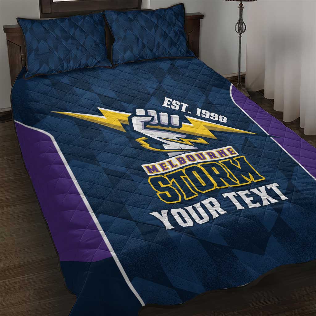NRL Storm Rugby 2025 Custom Quilt Bed Set Est 1998 Sporty Style