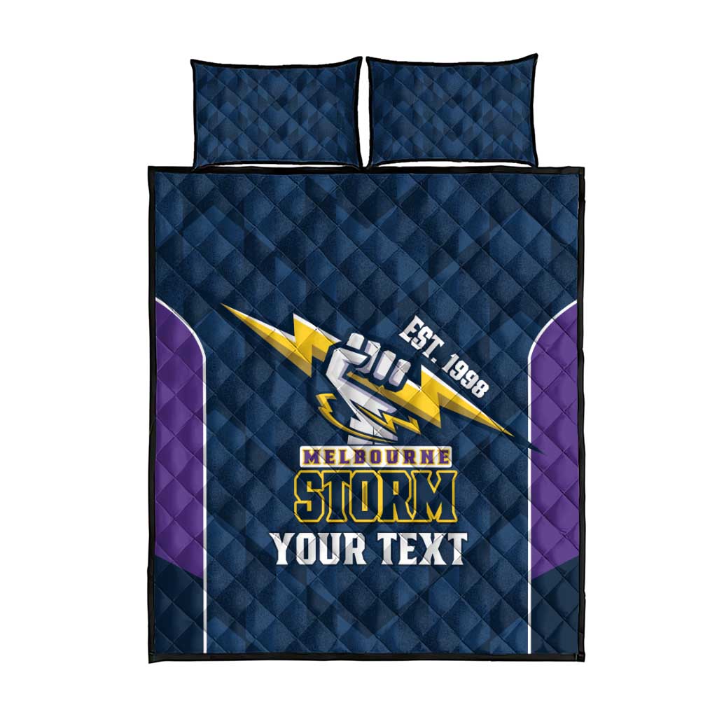 NRL Storm Rugby 2025 Custom Quilt Bed Set Est 1998 Sporty Style