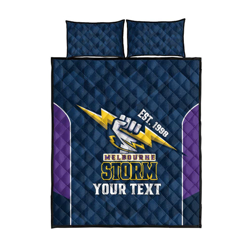 NRL Storm Rugby 2025 Custom Quilt Bed Set Est 1998 Sporty Style