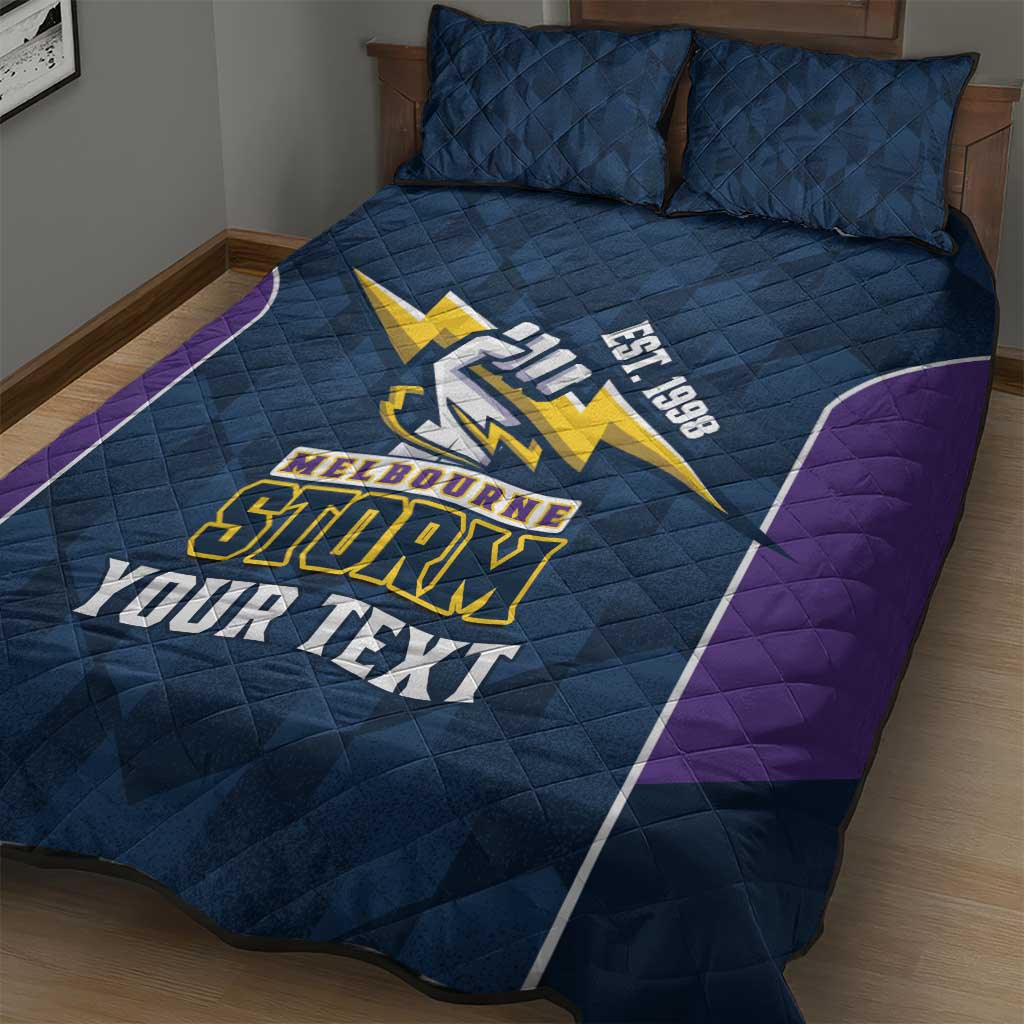 NRL Storm Rugby 2025 Custom Quilt Bed Set Est 1998 Sporty Style