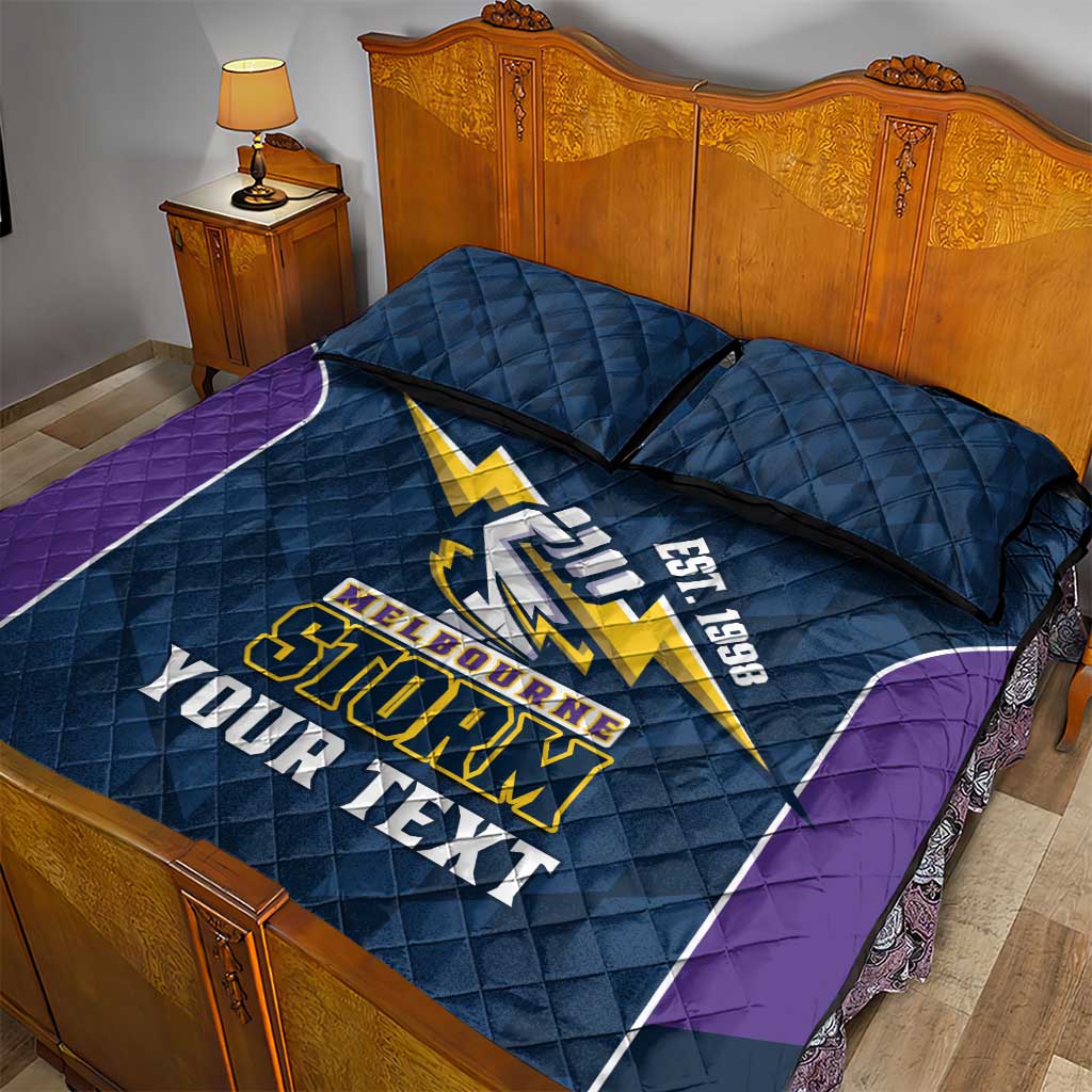 NRL Storm Rugby 2025 Custom Quilt Bed Set Est 1998 Sporty Style