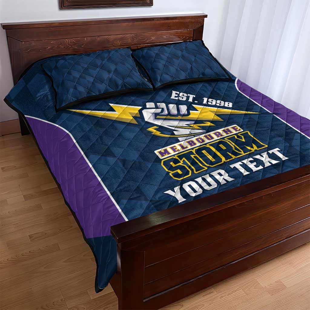 NRL Storm Rugby 2025 Custom Quilt Bed Set Est 1998 Sporty Style