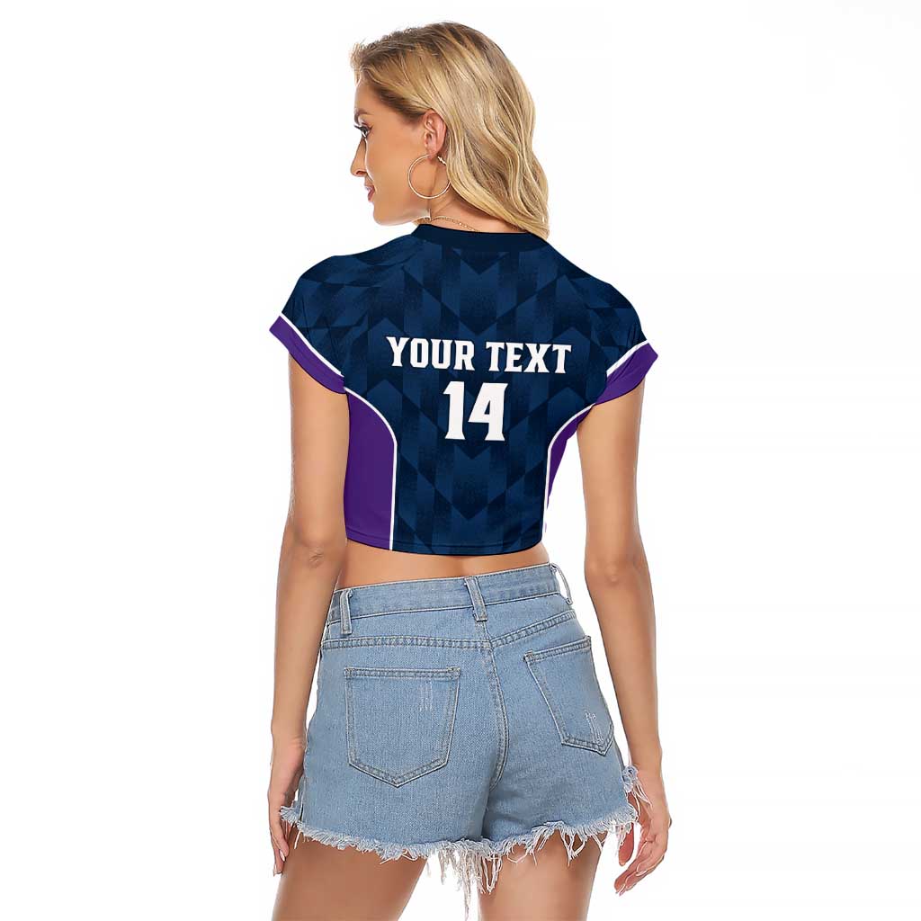 NRL Storm Rugby 2025 Custom Raglan Cropped T Shirt Est 1998 Sporty Style