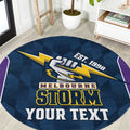 NRL Storm Rugby 2025 Custom Round Carpet Est 1998 Sporty Style