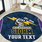 NRL Storm Rugby 2025 Custom Round Carpet Est 1998 Sporty Style