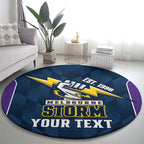 NRL Storm Rugby 2025 Custom Round Carpet Est 1998 Sporty Style