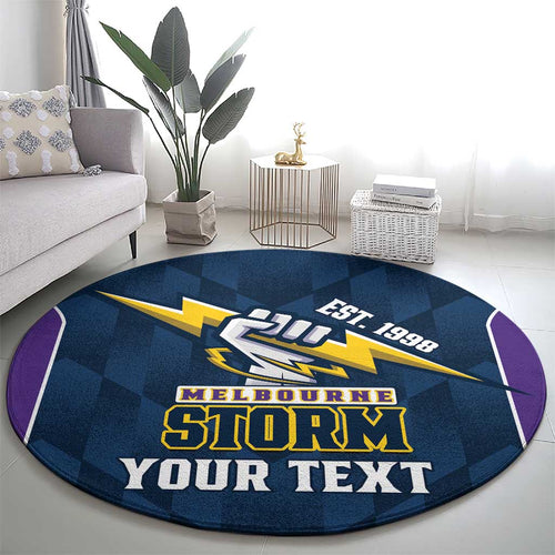 NRL Storm Rugby 2025 Custom Round Carpet Est 1998 Sporty Style