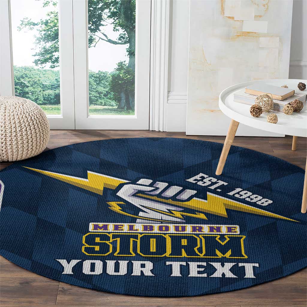 NRL Storm Rugby 2025 Custom Round Carpet Est 1998 Sporty Style