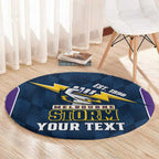 NRL Storm Rugby 2025 Custom Round Carpet Est 1998 Sporty Style