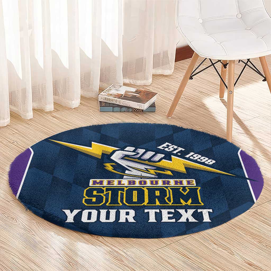 NRL Storm Rugby 2025 Custom Round Carpet Est 1998 Sporty Style