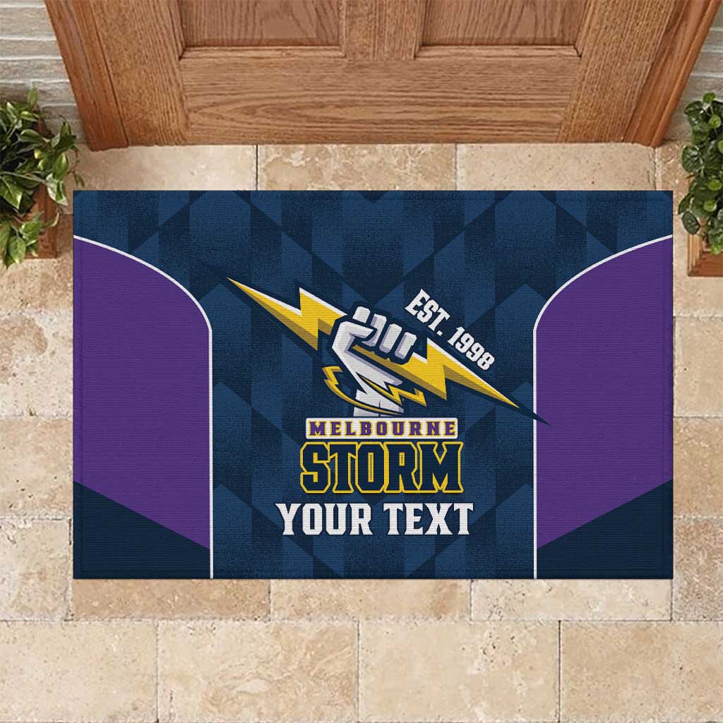 NRL Storm Rugby 2025 Custom Rubber Doormat Est 1998 Sporty Style