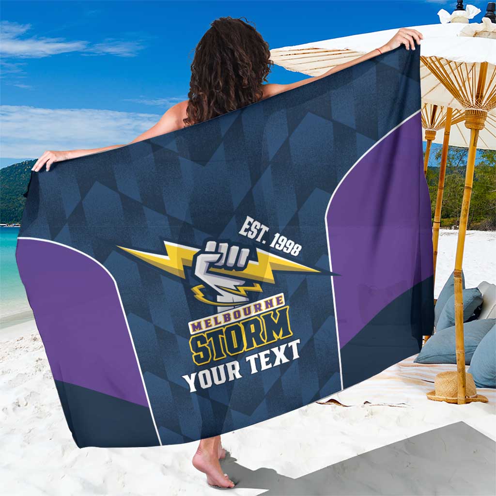NRL Storm Rugby 2025 Custom Sarong Est 1998 Sporty Style