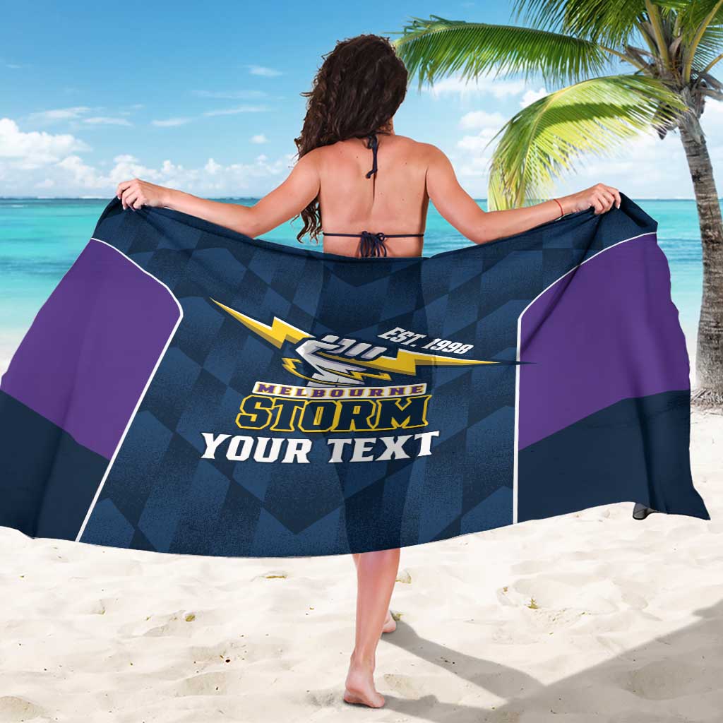 NRL Storm Rugby 2025 Custom Sarong Est 1998 Sporty Style