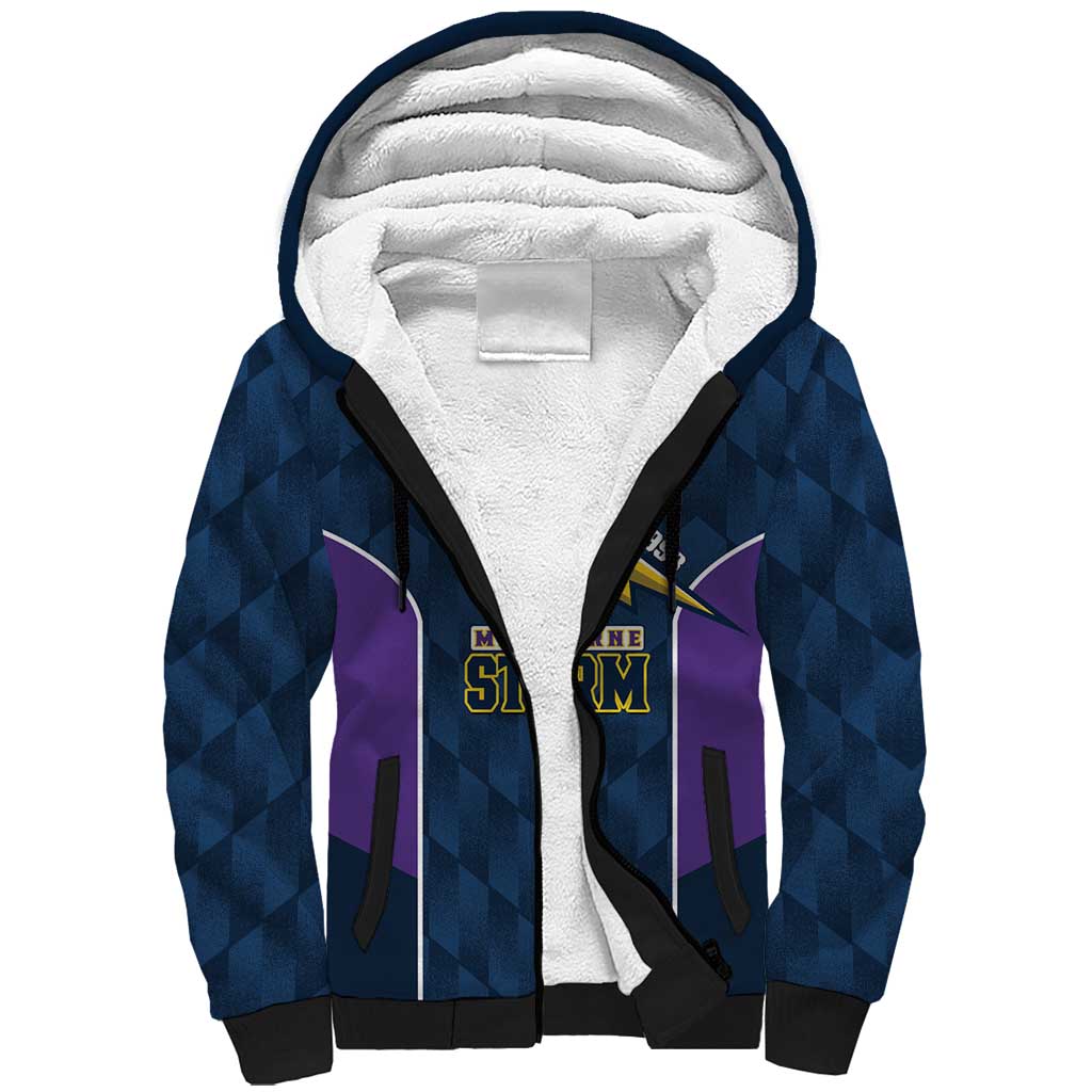 NRL Storm Rugby 2025 Custom Sherpa Hoodie Est 1998 Sporty Style