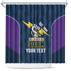 NRL Storm Rugby 2025 Custom Shower Curtain Est 1998 Sporty Style