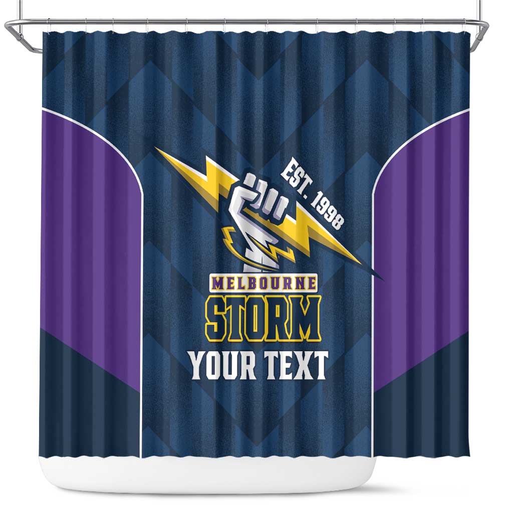 NRL Storm Rugby 2025 Custom Shower Curtain Est 1998 Sporty Style