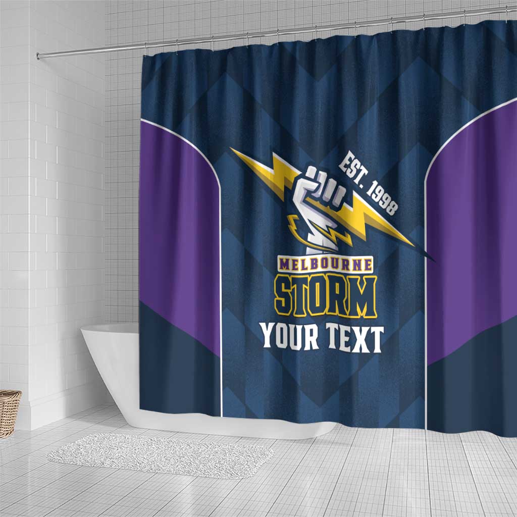 NRL Storm Rugby 2025 Custom Shower Curtain Est 1998 Sporty Style