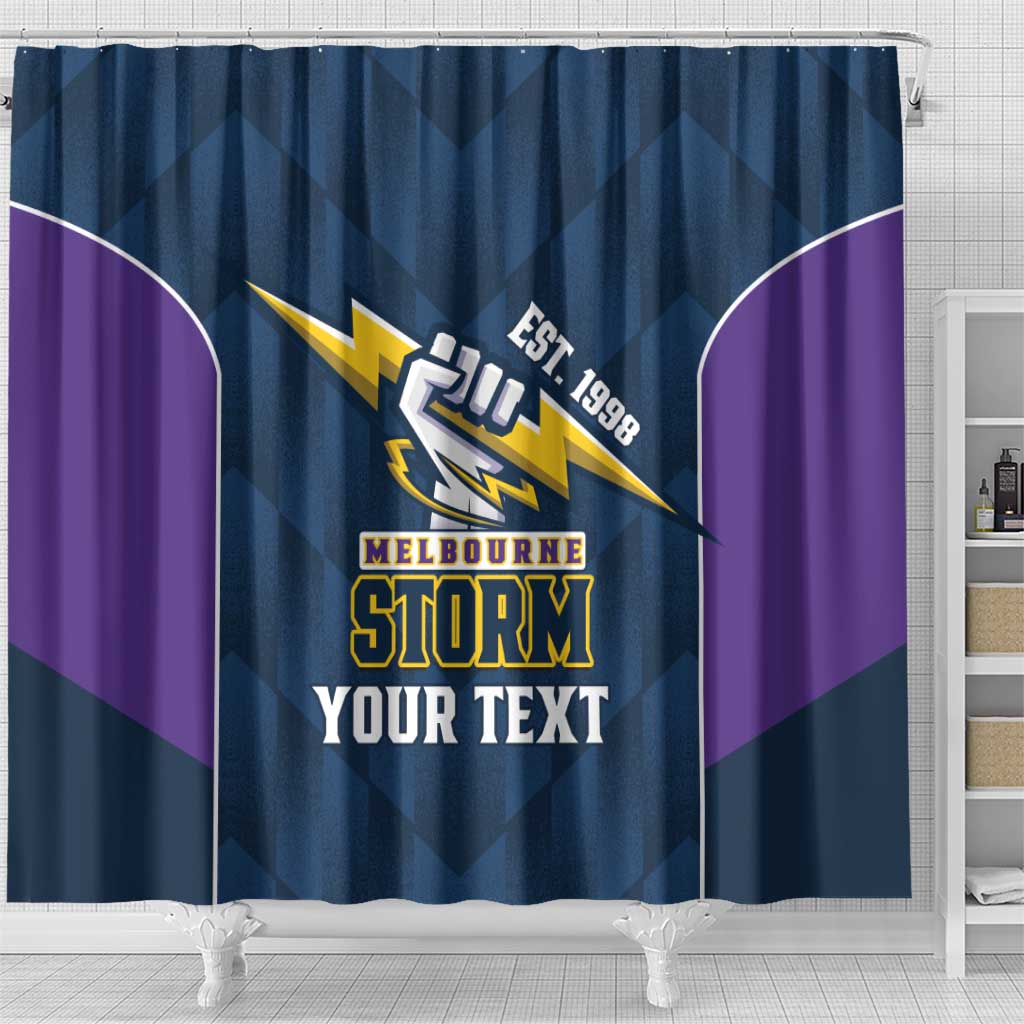 NRL Storm Rugby 2025 Custom Shower Curtain Est 1998 Sporty Style