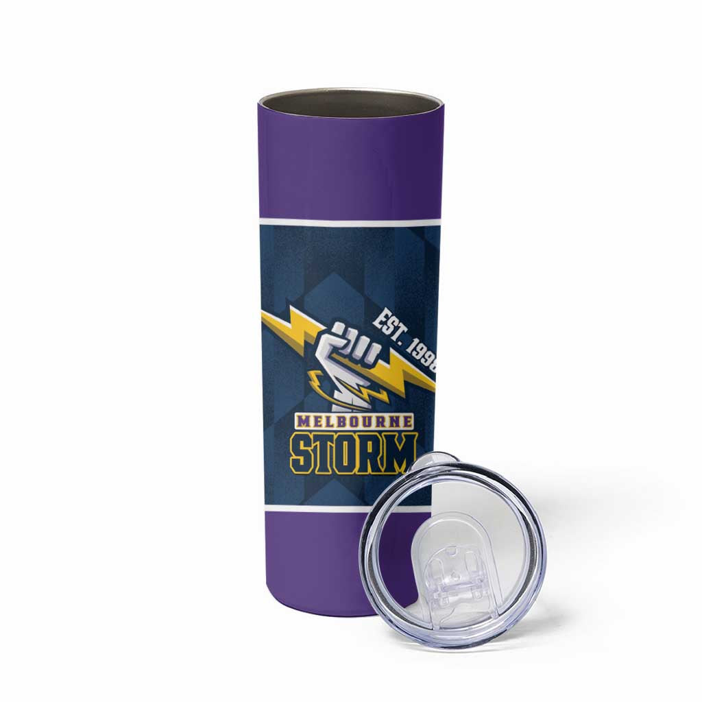 NRL Storm Rugby 2025 Custom Skinny Tumbler Est 1998 Sporty Style