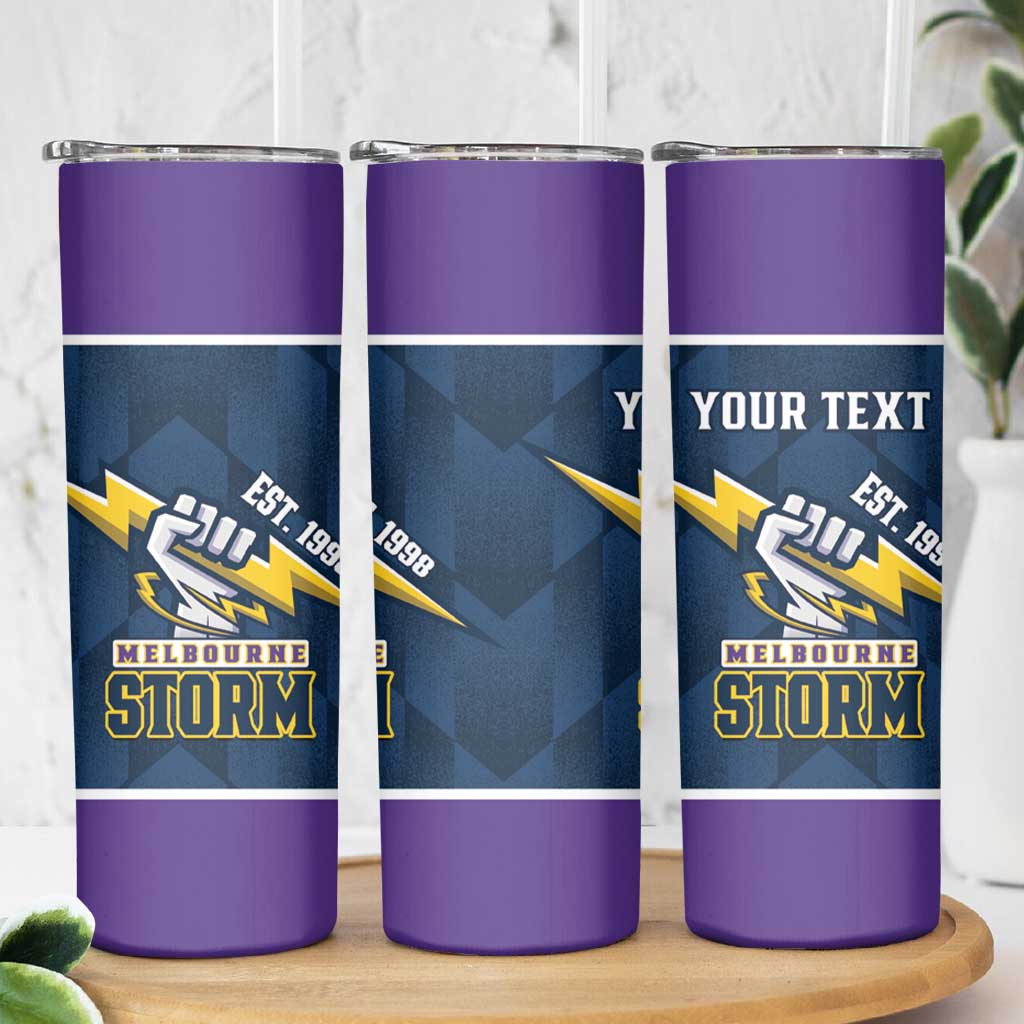 NRL Storm Rugby 2025 Custom Skinny Tumbler Est 1998 Sporty Style
