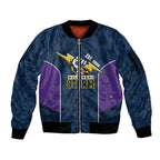 NRL Storm Rugby 2025 Custom Sleeve Zip Bomber Jacket Est 1998 Sporty Style