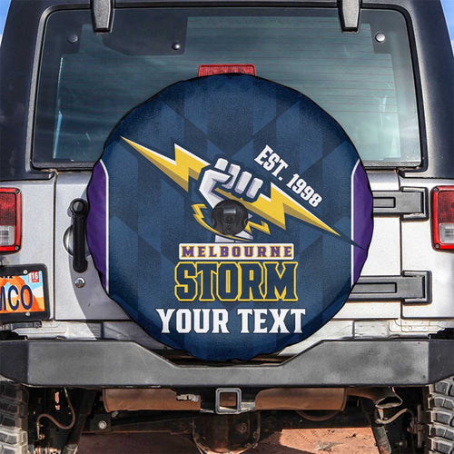 NRL Storm Rugby 2025 Custom Spare Tire Cover Est 1998 Sporty Style