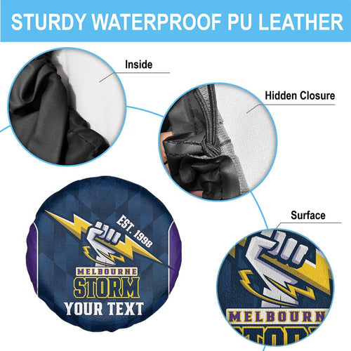 NRL Storm Rugby 2025 Custom Spare Tire Cover Est 1998 Sporty Style
