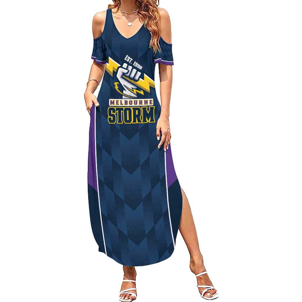 NRL Storm Rugby 2025 Custom Summer Maxi Dress Est 1998 Sporty Style