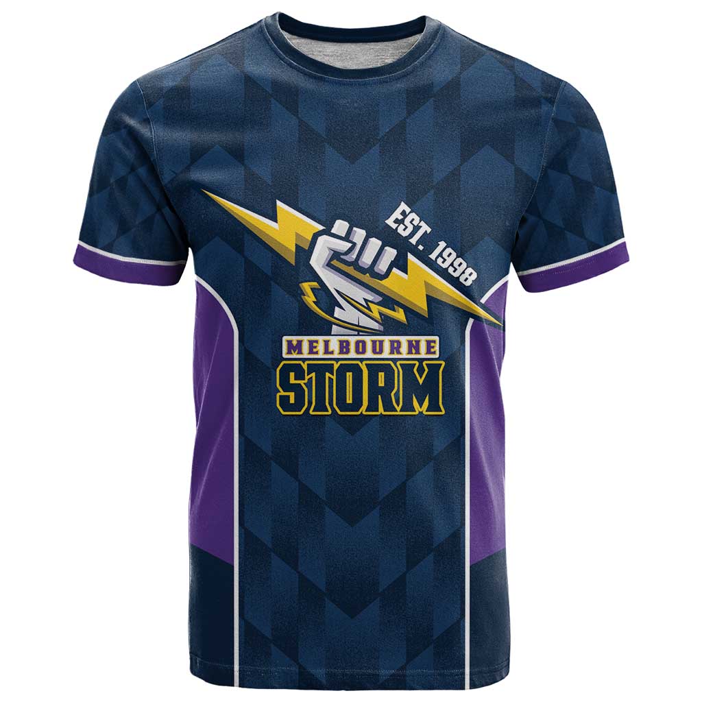 NRL Storm Rugby 2025 Custom T Shirt Est 1998 Sporty Style