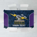 NRL Storm Rugby 2025 Custom Tablecloth Est 1998 Sporty Style