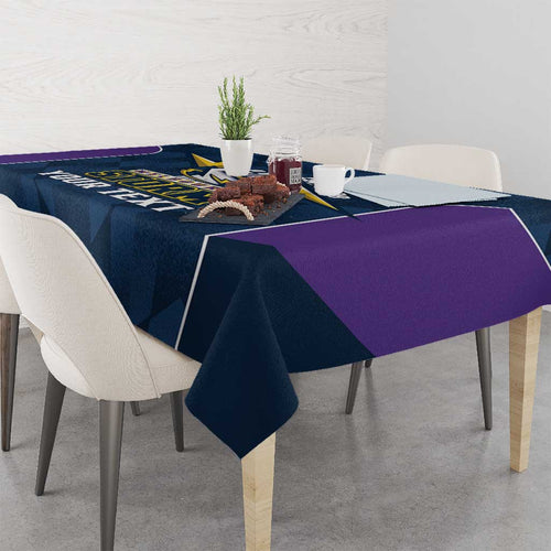 NRL Storm Rugby 2025 Custom Tablecloth Est 1998 Sporty Style