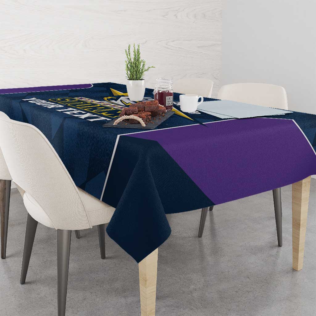 NRL Storm Rugby 2025 Custom Tablecloth Est 1998 Sporty Style