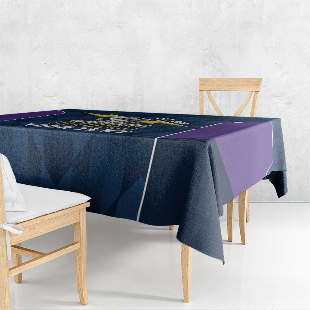 NRL Storm Rugby 2025 Custom Tablecloth Est 1998 Sporty Style
