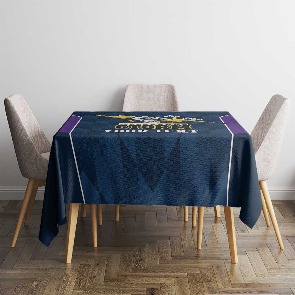 NRL Storm Rugby 2025 Custom Tablecloth Est 1998 Sporty Style