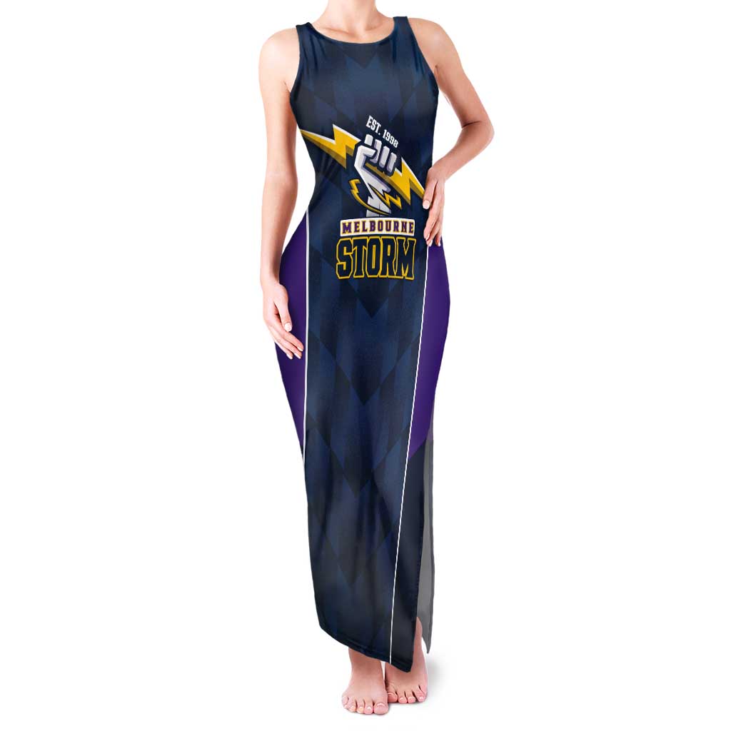 NRL Storm Rugby 2025 Custom Tank Maxi Dress Est 1998 Sporty Style