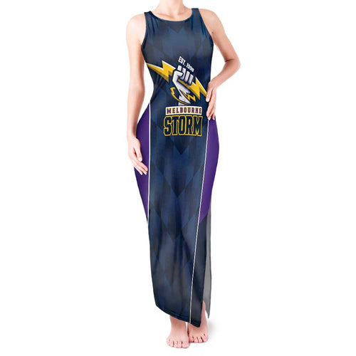 NRL Storm Rugby 2025 Custom Tank Maxi Dress Est 1998 Sporty Style