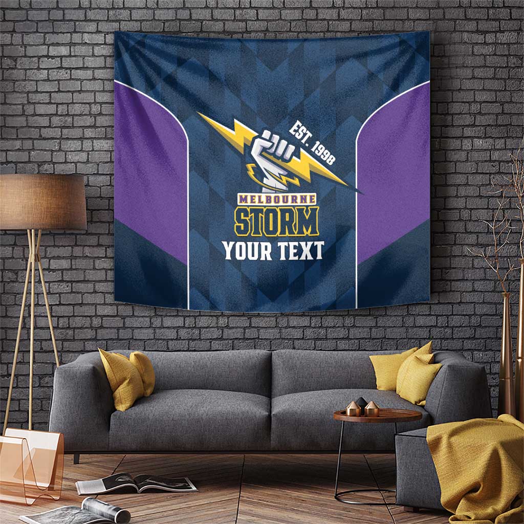 NRL Storm Rugby 2025 Custom Tapestry Est 1998 Sporty Style