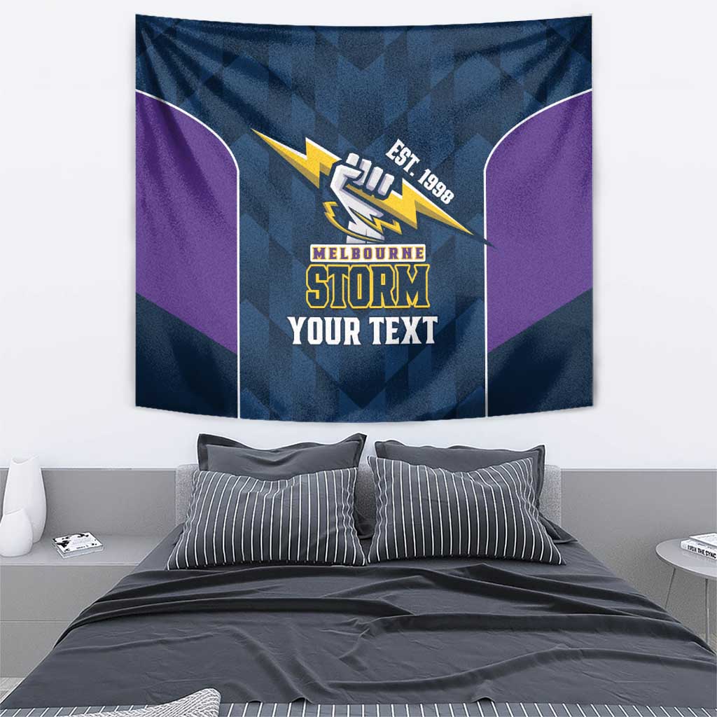 NRL Storm Rugby 2025 Custom Tapestry Est 1998 Sporty Style