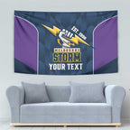 NRL Storm Rugby 2025 Custom Tapestry Est 1998 Sporty Style