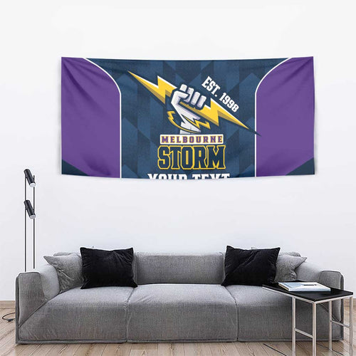 NRL Storm Rugby 2025 Custom Tapestry Est 1998 Sporty Style