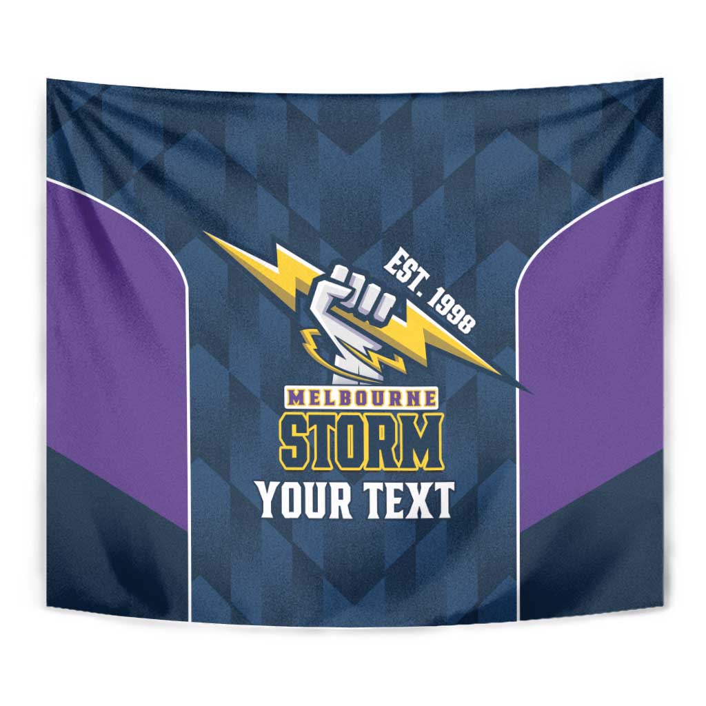 NRL Storm Rugby 2025 Custom Tapestry Est 1998 Sporty Style