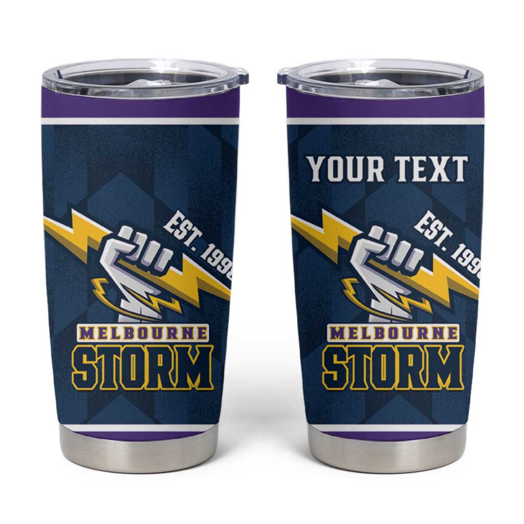 NRL Storm Rugby 2025 Custom Tumbler Cup Est 1998 Sporty Style