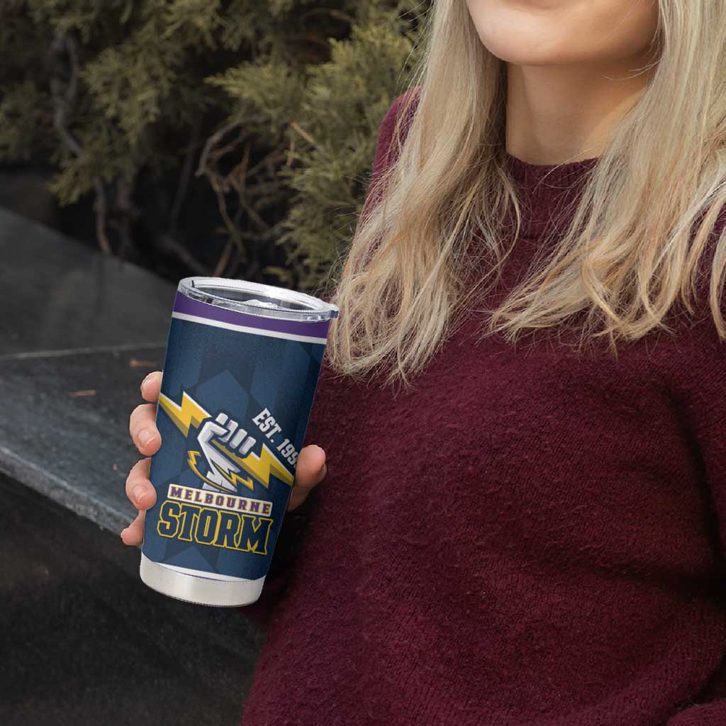 NRL Storm Rugby 2025 Custom Tumbler Cup Est 1998 Sporty Style