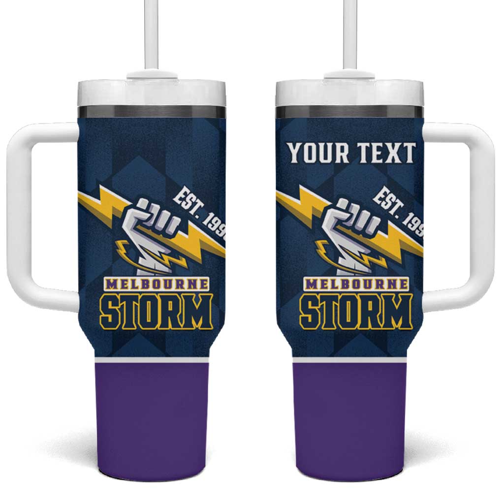 NRL Storm Rugby 2025 Custom Tumbler With Handle Est 1998 Sporty Style